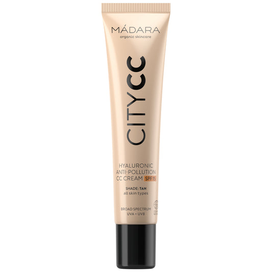 Madara CITY CC Hyaluronic Anti-Pollution Creme mit LSF 15, tan, 40 ml - die Naturcosmetic