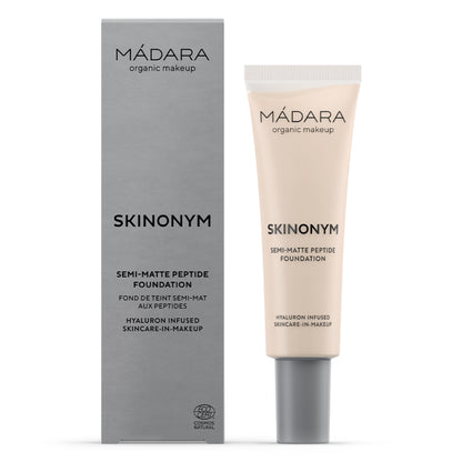 Madara SKINONYM Semi-Matte Peptide Foundation, #10 PORCELAIN, 30 ml - die Naturcosmetic