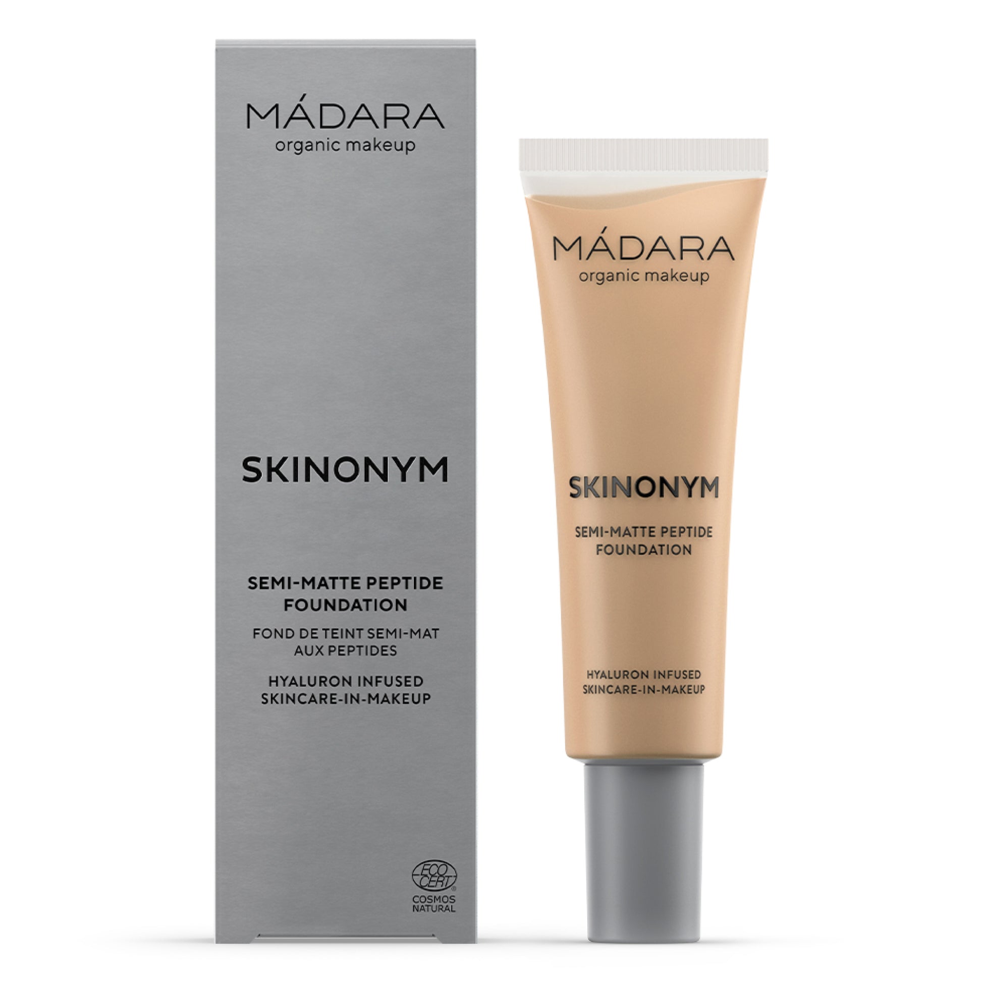 Madara SKINONYM Semi-Matte Peptide Foundation, #40 SAND, 30 ml - die Naturcosmetic