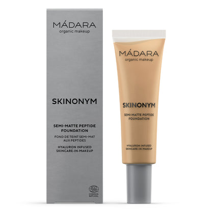 Madara SKINONYM Semi-Matte Peptide Foundation, #50 GOLDEN SAND, 30 ml - die Naturcosmetic