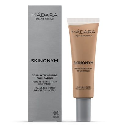 Madara SKINONYM Semi-Matte Peptide Foundation, #65 WARM TAN, 30 ml - die Naturcosmetic