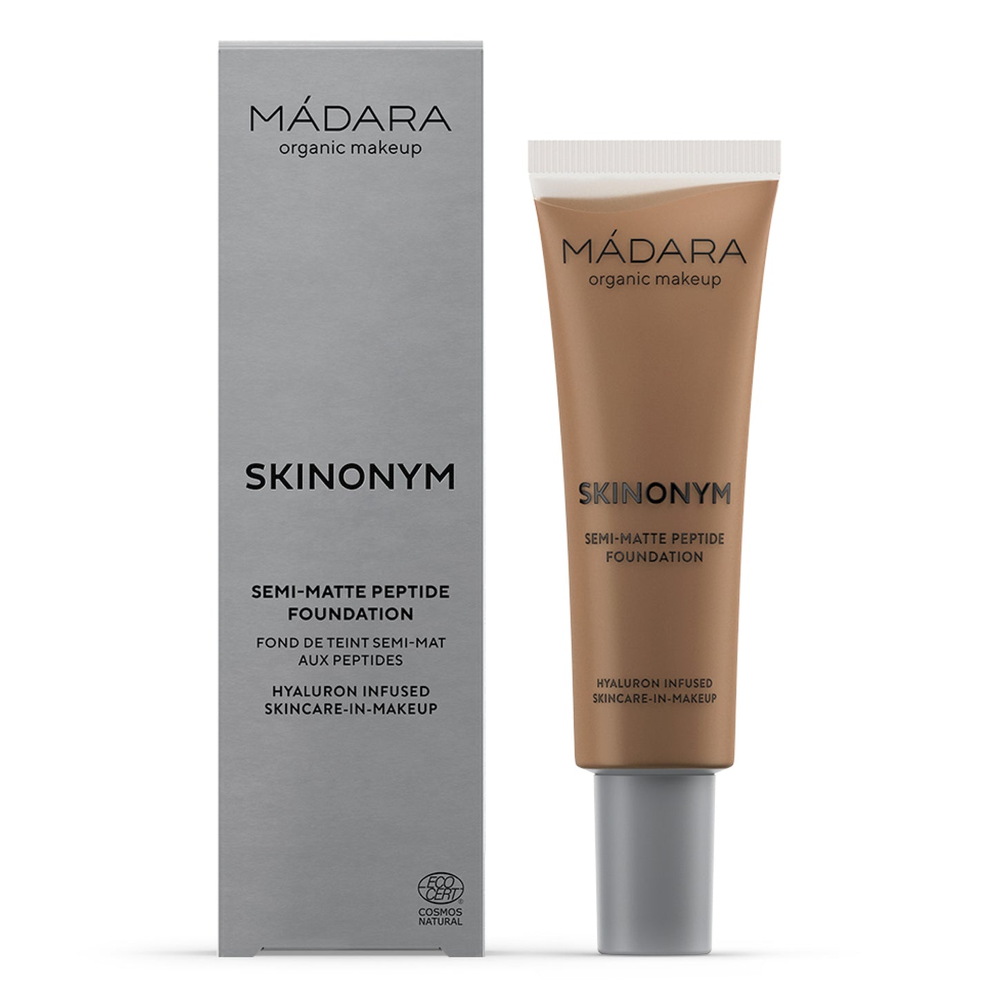 Madara SKINONYM Semi-Matte Peptide Foundation, #80 FUDGE, 30 ml